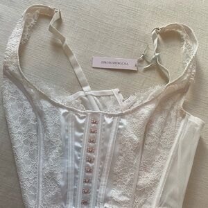NWT Victoria's Secret White Lace Corset